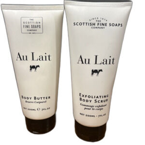 1-AU LAIT  Exfoliating Body Scrub & 1-Body Butter 200ml / 7 fl oz Each SEALED